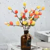 Dekorativa blommor 1 st diy målning äggträd grenar påskdekoration hängande ornament leksaksgåvor bröllop gynnar fest hem dekor 2023