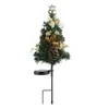 2PCS LED Solar LED TREE LAWN LAMP IP65 مقاوم للماء لأسوار الفناء في الهواء الطلق ديكور حديقة