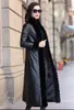 Women's Leather 2023 Winter Real Sheepskin Coat Women's Genuine Jacket Collar Down Korean Jackets Chaquetas Para Mujer