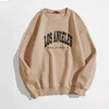 Women's Hoodies Sweatshirts Los Angeles Letter Print Hoodies Women Fashion Harajuku Pullover Casual O Neck Long Sleeve Sweatshirts sudader 230215