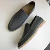 Designer Loropiana Charms Shoes Het gevoel van treden op shit is comfortabele lederen loafers LP platte bodems heren's