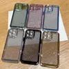 Transparent Carbon Fiber Pattern Phone Case For iPhone 14 Plus 13 12 11 Pro Max XS XR X 8 7 SE2020 Luxury Plating Soft Cover Shockproof