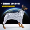 Vêtements pour chiens Manteau à fermeture à glissière Veste à col roulé complet Costume de costume d'espace imperméable pour petit moyen grand chien de chien