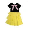 Clothing Sets YourSeason Fashion Girls Loose Baby Cute Bow Shirt And Beach Skirt Dress Suit Elegant Two Piece Set 2023 Summer