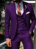 Ternos masculinos Blazers Anniebritney azul escuro 3 peças Slim Fashion Cutsom Groom Noivo Tuxedo Prom no alfaiate feito com calças 230216