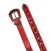 Belts Adhesives Belt inlaid nail pearl diamond zinc alloy pin buckle pattern personality hip-hop punk style