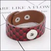 Bracelets de charme 18mm Snap Bouton Bijoux Trois boucles Alliage Charmes Craft Snaps Wrap Bracelets Ajuster Cuir Brcelet Drop Livraison Dh8Xb