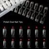 False Nails 240PCS Nail Tips Clear Acrylic Full Half Cover Artificial Coffin Shaped Ballerina Fake