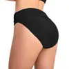 Wholesale Sexy Stretch Hip Lifting Swimsuit Pleated Swimming Trunks Solid Color