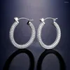 Hoop Earrings Uilz Luxury Cubic Zirconia For Women Gold Color Micro-inlaid Earring Elegant Classic Ear Shiny Jewelry Gift