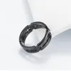 Cluster Rings Razor Blade Open Man Ring High Quality Stainless Steel Black Rose Adjustable For Women Men Jewelry Fashion Accessories