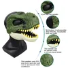 Novelty Games Dinosaur Mask Hard Plastic Moving Jaw Halloween Cosplay Party Dinosaur Mask with Opening Jaw Dinosaur Mask Holder for Kids Adult 230216