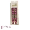 Faux ongles 24pcs paillettes métalliques faux ongles conseils avec colle art manucure presse on5215863