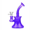 high quality Glass Beaker Dab Rig Bong Heady Bongs colorful ice catcher 7inch Thick oil rigs wax smoking hookah Bowl bubbler honeycomb pipes with oil burner pipe