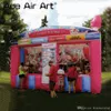 5mx4m Multi Window Double Booth Inflatable Carnival Snack Concession with Ice Cream Model Roof for Children's Day on Sale