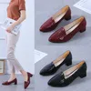 Dress Shoes Women Pumps enkelband Dikke hak vierkant teen midden hakken werken comfortabele dames tyh 2023