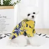 Dog Apparel Shirt Clothes Summer Thin Beach Vest Pet Coconut Tree T-Shirt Hawaiian Floral Cat Teddy Poodle