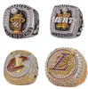 4 stuks James Basketball Team Champions Championship Ring Set met Houten Doos Souvenir Mannen Vrouwen Jongen Fan Brithday Gift 2023 Hip Hop Sieraden Sport Punk