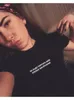 Kvinnors T-skjortor Kvinna T-shirt mode ryska inskription förstör inte min dåliga humör tee toppar hipster street sommar kort ärm tshirts