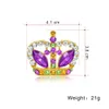 New Crystal Rhinestone Princess Queen Crown Broche Pin Tiara Crown Broches for Women Girls Crown Tiara para Jóias de Aniversário de Banquetes para Festas de Casamento