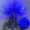 Dekorativa blommor LED -ljuslampa strängar Artificiell växt Jul 20LEDS WILLOW Branch Wedding Party Xmas Tree Decoration