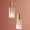 ペンダントランプモダンなガラスLEDライト照明リビングルームベッドルーム装飾ランプ透明カフェバーオフィスハンギング