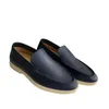 Designer Loropiana Charms Shoes Het gevoel van treden op shit is comfortabele lederen loafers LP platte bodems heren's