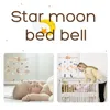 Grzeźby telefoniczne zabawki dla niemowląt drewniane telefony komórkowe Bed Bell Moon Clouds grzechotka dla urodzonych rozwijających się akcesoriów do majsterkowiczów.