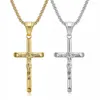 Chains Hip Hop Jesus Christ Cross Stainless Steel Pendant Necklace Punk Men Women Collares Statement Fashion Jewelry Party Gift