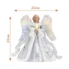 Juldekorationer Golden Angel Doll Decoration Light Led Tree Party Supplies för Festival Holiday Home Bedroom Night Lamp