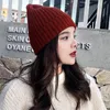 Beanies Beanie/Kafatası Kapakları Unisex Kış Yumuşak Sıcak Pamuk Kaşmir Örme Örgü Şapka Yüksek Kaliteli Kablo Örgü 2023 Delm22