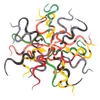 참신 게임 24pcs 시뮬레이션 뱀 고무 장난 생명의 어린이 새 장난 장난감 멀리 작은 현실적인 가짜 검은 소품 숲 비 Scare 230216