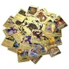 ألعاب البطاقات 55pcs Gold Foil Cards Game Collection Board Battle Elf English Manupant