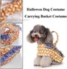 Fantasia de cachorro de halloween vestuário de cachorro de cachorro coruja cães de cachorro fantasia de cães príncipe trajes com coroa hat hat size vestidos para gato gato decoração de gatinho festa de cosplay a528