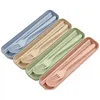 Portable Eco-Friendly Wheat Straw Cutlery Travel Kids Adult Cutlery Dinnerware Camping Picnic Set Kitchen Gift I0216