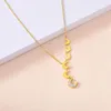 Pendant Necklaces Moon Women Chain Charm Stainless Steel Delicate Retro Necklace Creative Glamour Bridal Jewelry