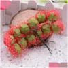 Decorative Flowers Wreaths Wholesale 12Pcs Mini Foam Hand Bouquet Of Roses Wreath Artificial Wedding Decoration Diy Craft Supplies Dh0Ky