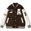 Herrjackor harajuku broderi baseball våren retro varsity kvinnor hip hop bomber streetwear rockar unisex 230216