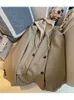 Damenanzüge Frauen Khaki Doppelbrustes Patchwork mit Kapuze -Blazer gefälscht zwei Langschläfen lose Schnürjacke Herbst Winter weiblich 230216