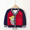 B124 Kinderen Designer Kleding Tijger Cardigan Baby Boy Girl Sweaters V-Neck Knitwear Jumper Children Coat