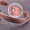 Bangle Twisted Pure Copper Magnetic Armband Fördelar Justerbara manschettarmband för män Kvinnor Anthrit Smärtlindring Health Energy 230215