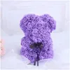 Animaux en peluche en peluche 18 styles Saint Valentin cadeau Pe Rose Bear Jouets FL d'amour romantique ours en peluche poupée mignonne petite amie enfants Dhher