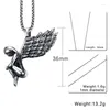 Pendentif Colliers Arrivée Angel Wing Collier 36mm Titane Acier Tendance Unisexe Bijoux Peut avec ou sans chaîne Cadeau d'anniversaire