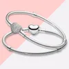 925 Sterling Silver Pandora Armband är lämplig för primitiv ormkedja DIY Charm Armband Kvinnor Gift Smycken Pendant Fashion Accessories Gratis leverans