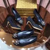 Dress Shoes Women's High Quality Lace Crystal Wedding 2023 Spring Chic Pointed Toe Heeled Pumps Fashion Heels BY797