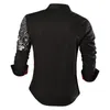 Men's Casual Shirts Sportrendy Men's Shirt Dress Casual Long Sleeve Fashion Dragon Stylish JZS041 230215