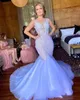 Arabo Aso Ebi Abiti da sposa a sirena vintage sexy in pizzo Abiti da sposa con scollo a barchetta in rilievo Abiti da sposa economici senza schienale BC15203