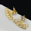 Charm Earrings New Women 's Fashion Luxury Grand Designer Diamond Star Letter 펜던트 분리 가능한 귀걸이 여성 웨딩 파티 High End Jewelry with Gox 및 Stamps G