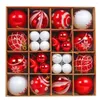 Décorations de noël 42 pièces boules peintes augmenter la Texture Fine placage haute brillance fête de noël décoration boule pendentif fournitures