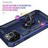 Metal Ring Standstand Armor Shockproof Case voor iPhone 14 12 11 13 Mini X XS Max Pro Xr SE 7 8 6 6s plus TPU -houderomslag